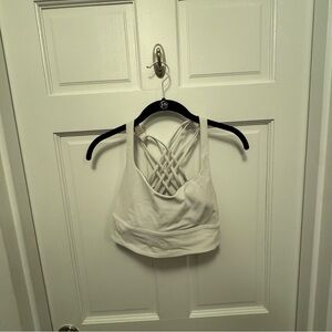 Lululemon White Strappy Back Sports Bra
